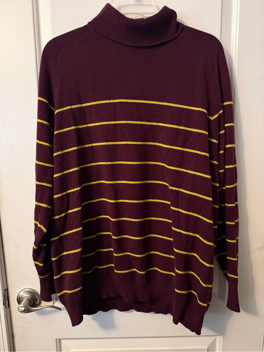Universal Standard Burgundy/Yellow Turtleneck Sweater - EUC - Size S (14-16)